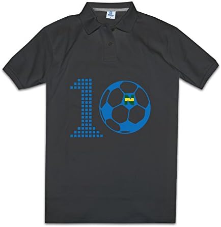 Q5JL Men's Flash Kicker Ozora No.10 Football New Design Short Sleeve Pique Polo Tennis Shirt Jersey XXL Black