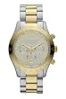 Michael Kors - Men's Mid-Size Layton Chronograph Watch, Silver-Color/Golden - MK8229