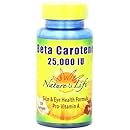 Nature's Life Beta Carotene Softgels, 25,000 IU, 250 Count