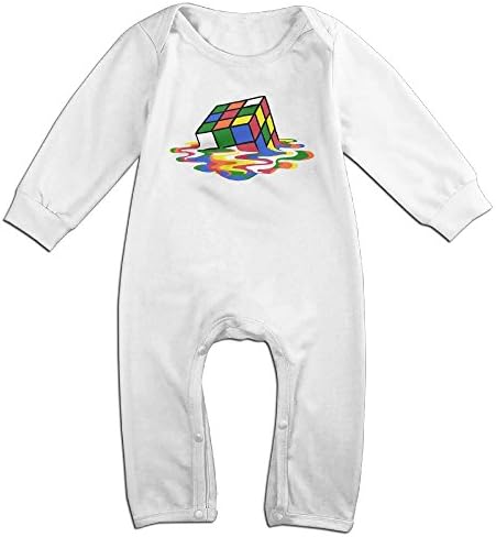 Melting Rubik Cube Babies Cotton Bodysuit 24 Months White