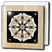 Black Diamond Flower - 6 Inch Tile Napkin Holder