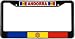 Andorra Principality Flag Black License Plate Frame Metal Holder