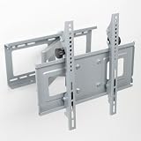 TecTake Wandhalterung für Flachbildschirme 58 cm (27 Zoll) bis 102 cm (40 Zoll) silber