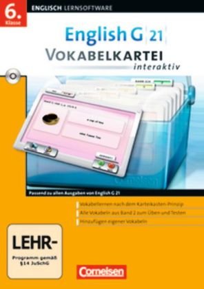 English G 21 - Lernsoftware - Vokabelkarteien interaktiv - zu allen Ausgaben: EG 21 Band 2; 6.Klasse Vokabelkarteien interaktiv zu allen Ausgaben