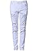 Moonwalk Men`s Elastic White Ripped Destroyed Jeans With Holes