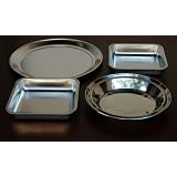 Deluxe 4 (Four) Stainless Steel Bakeware Set with Pizza Pan, Pie Plate and 2 (Two) Cake... by Home Naturals