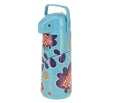 Produkt: KAFFEEKANNE PUMPKANNE BLUMENMUSTER RETRO STIL BLAU