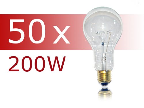 50 x Glühlampe Glühbirne 200W