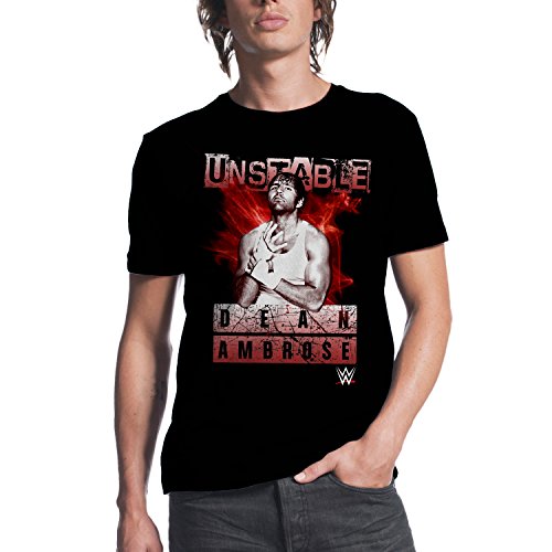 WWE Dean Ambrose Unstable Mens Black T-shirt