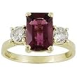 14K Yellow Gold Pink Tourmaline and Diamond Ring