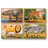 Melissa & Doug Deluxe Zoo in a Box 4 Jigsaw Puzzles