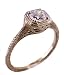 Vintage Style Sterling Silver Filigree Cubic Zirconia Ring (sz 4.5)