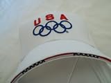 Official Licensed Adult USA Olympic Baseball Cap features velcro adjustable strap