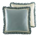 Croscill Home Fashions Corfu 26-Inch by 26-Inch European Sham, Sky Blue