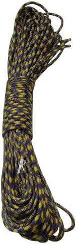GraceAngie(TM) Purple Yellow Camo New Paracord 550 Paracord Parachute Cord Lanyard Rope Mil Spec Type III 7 Strand 100 FT PS041