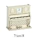 Silver Upright Piano Clock