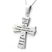Serenity Prayer Cross Pendant Necklace with 19" chain. Stainless steel. God Grant Me the Serenity... (with FREE Velvet Pouch)