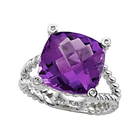 5.25 cttw Amethyst Ring by Effy CollectionŽ in 14k Yellow Gold Size 7.5 by