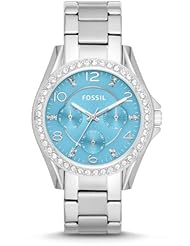 Fossil Womens ES3529 Riley Analog Display Analog Quartz Silver Watch