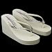 Ivory Size 10 - Crystalized Bridal Flip Flops for Wedding Reception