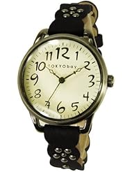 TOKYObay T259-BK Womens Scallop Analog Watch Black