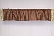 Brown Rod Pocket / Pole Top Sari Valance - Pair