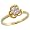 14k Gold Flower Cluster Ring, w/ 0.15 Carat Invisible Set Diamonds, 3/8