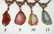 Medium Natural Shaped Agate on Hand-knotted Brown Rope Necklace #9