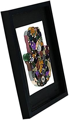 Hamsa, Hamsah, Art Paper Quilling, Evil Eye, Protection, Luck, Earth Tones With Touch of Purple, Shades, SHALOM