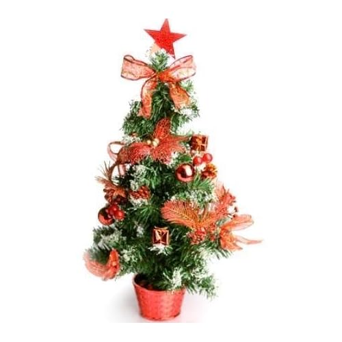 2 ft red decorated christmas trees pictures