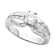 14K White Gold Diamond Engagement Ring - 1.05 Ct.