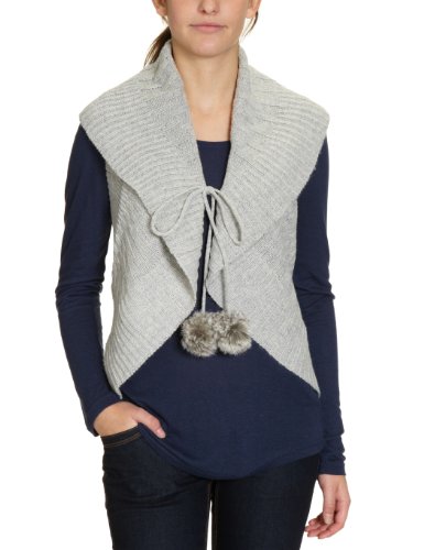 ONLY Damen Weste 15061522, Gr. 38, Grau (LIGHT GREY MELANGE) Preisvergleich