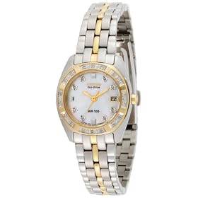 Citizen Eco-Drive Paladion EW1594-55D Women's Two-Tone Diamond Watch