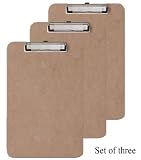 Hardboard Clipboards with Flat Style Clip and Pullout Tab for Hanging, 9