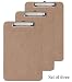 Hardboard Clipboards with Flat Style Clip and Pullout Tab for Hanging, 9