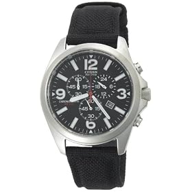 Citizen Men’s Eco-Drive Exclusive Chronograph Canvas Strap Watch #AT0870-02E