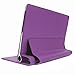 Evecase Lenovo Yoga Tablet 2 10 inch Case, SlimBook Leather Folio Case Cover w/ Stand Cut-outs for Lenovo Yoga Tablet 2 (10'') w/ Android Version (1050, 59426285) / Windows Version (1051, 59428426) Tablet - Purple