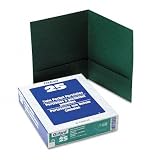 (Price/BX)Twin-Pocket Portfolio, Linen, Paper, Hunter Green