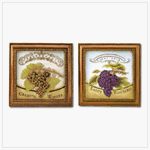 WINE GRAPE WALL PLAQUES