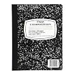 Mead Composition Book, One Wide-Ruled Notebook with 100 Sheets, Black Marble (09910)