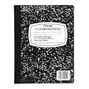 Mead Composition Book, One Wide-Ruled Notebook with 100 Sheets, Black Marble (09910)