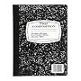 Mead Composition Book, One Wide-Ruled Notebook with 100 Sheets, Black Marble (09910)