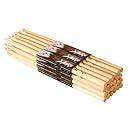 On Stage Hickory 5A Wood Tip Drumsticks 12 Pairs