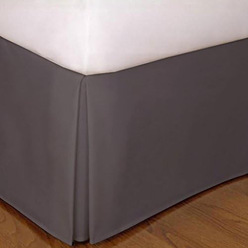 300 TC New Dark grey Solid Egyptian Cotton Bed Skirt 1 Quantity King Size 78X80 Inch &amp; 21 Inch Drop!