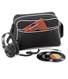 BAGBASE RETRO SHOULDER BAG (BLACK/WHITE)