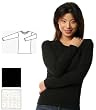 Women's Long Sleeve Combed Spandex Jersey Crew Tee