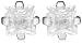 Silver Ladies E3573 Sq Clawset Cubic Zirconia Stud Earrings