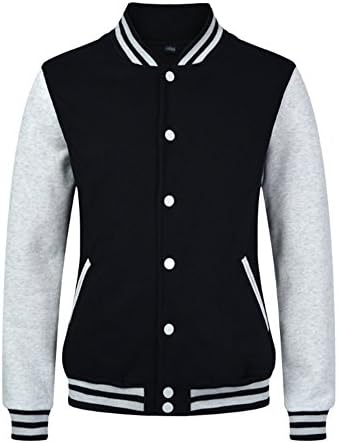 AcFune Casual Institute Style Cotton Stripe Collar Baseball Long Sleeve Cardigan Uniform Jacket Sweater For Men