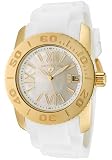 Swiss Legend Women's 10114-YG-02MOP Commander White Polyurethane and Yellow Gold Tone Watch