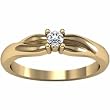 18K Yellow Gold Solitaire Diamond Ring - 0.10 Ct.